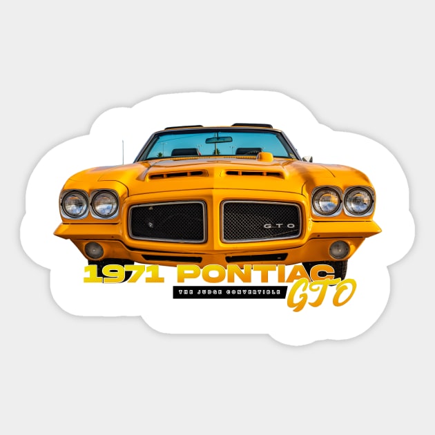 1971 Pontiac GTO The Judge Convertible Sticker by Gestalt Imagery